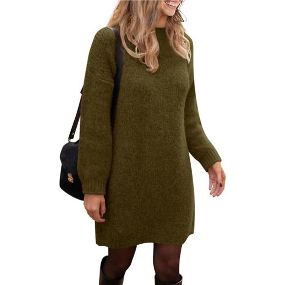 Women's Fall Knit Pullover Sweaters Army Green